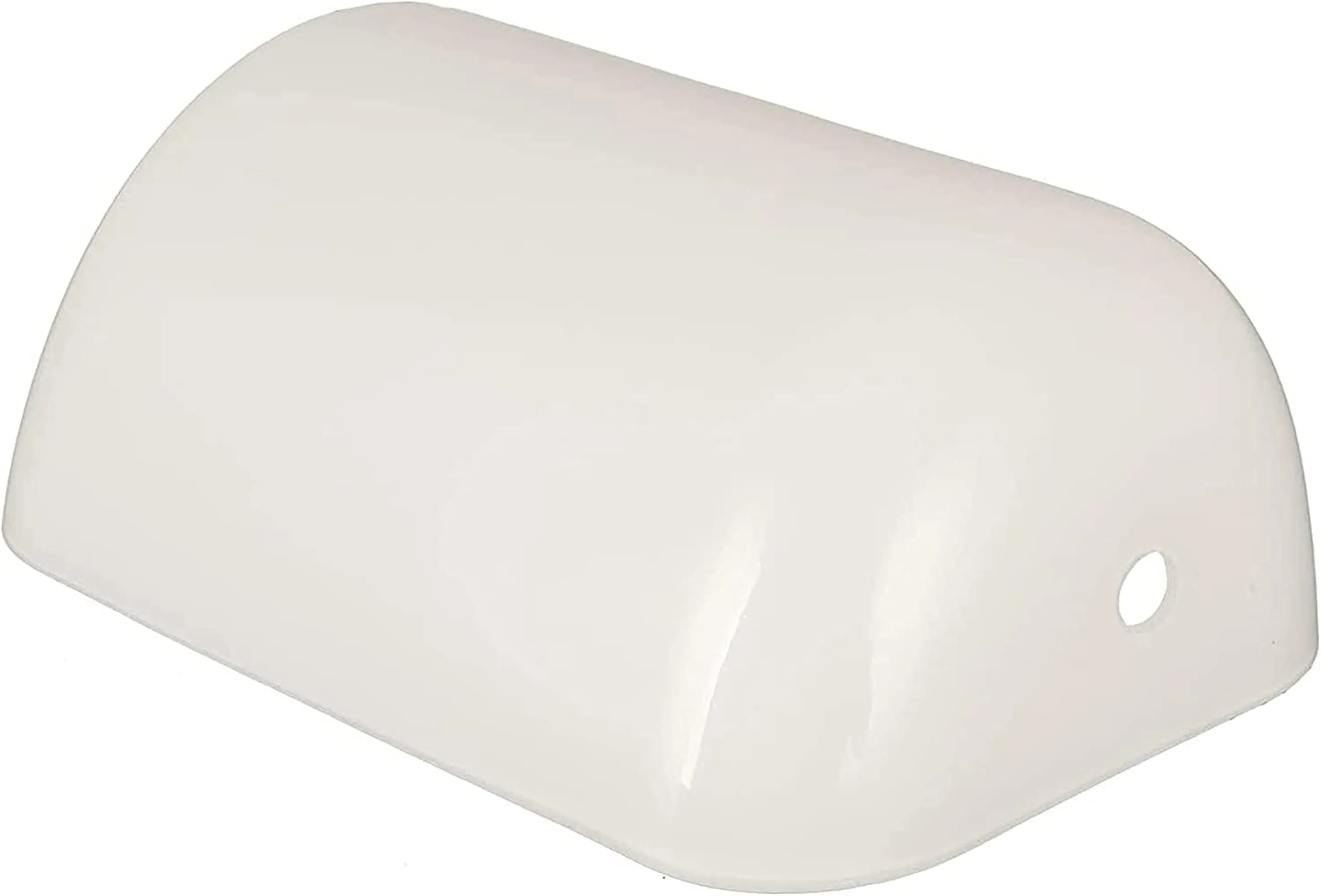 # 23601-11, Replacement Cased Opal Glass Shade For Bankers & Pharmacy Lamps, 8-3/4"L x 5-1/4"W x 3-1/8"H, WHITE
