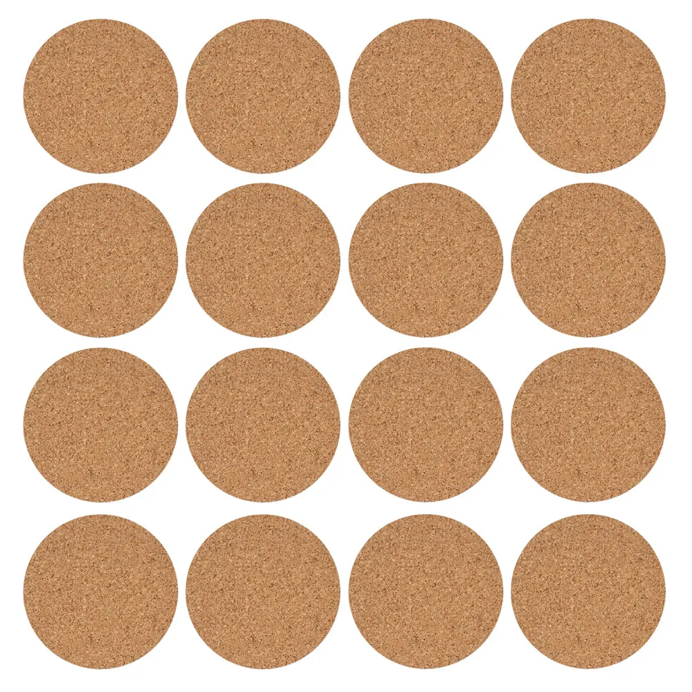 16 Set Natural Cork Coasters Absorbent Drink Coffee Cup Mat Table Bar DIY Crafts
