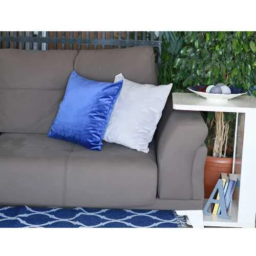 18"x 18" Light Grey Velvet Decorative Throw Pillow Cover 2 Pcs in set