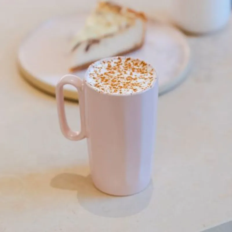 2 Ceramic Mugs With Handle 330ml Pink