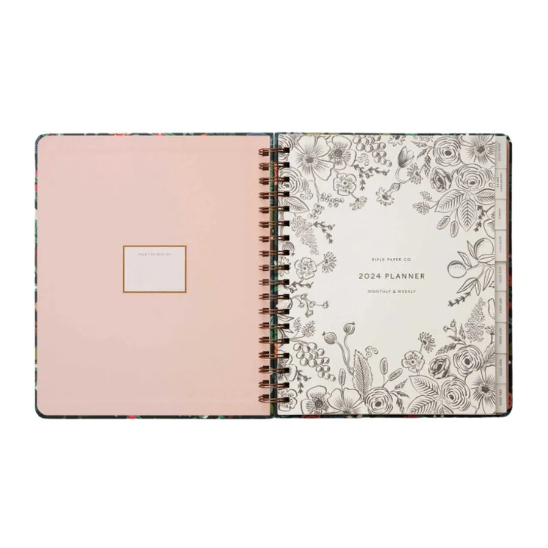 2024 Peacock 17-Month Hardcover Spiral Planner