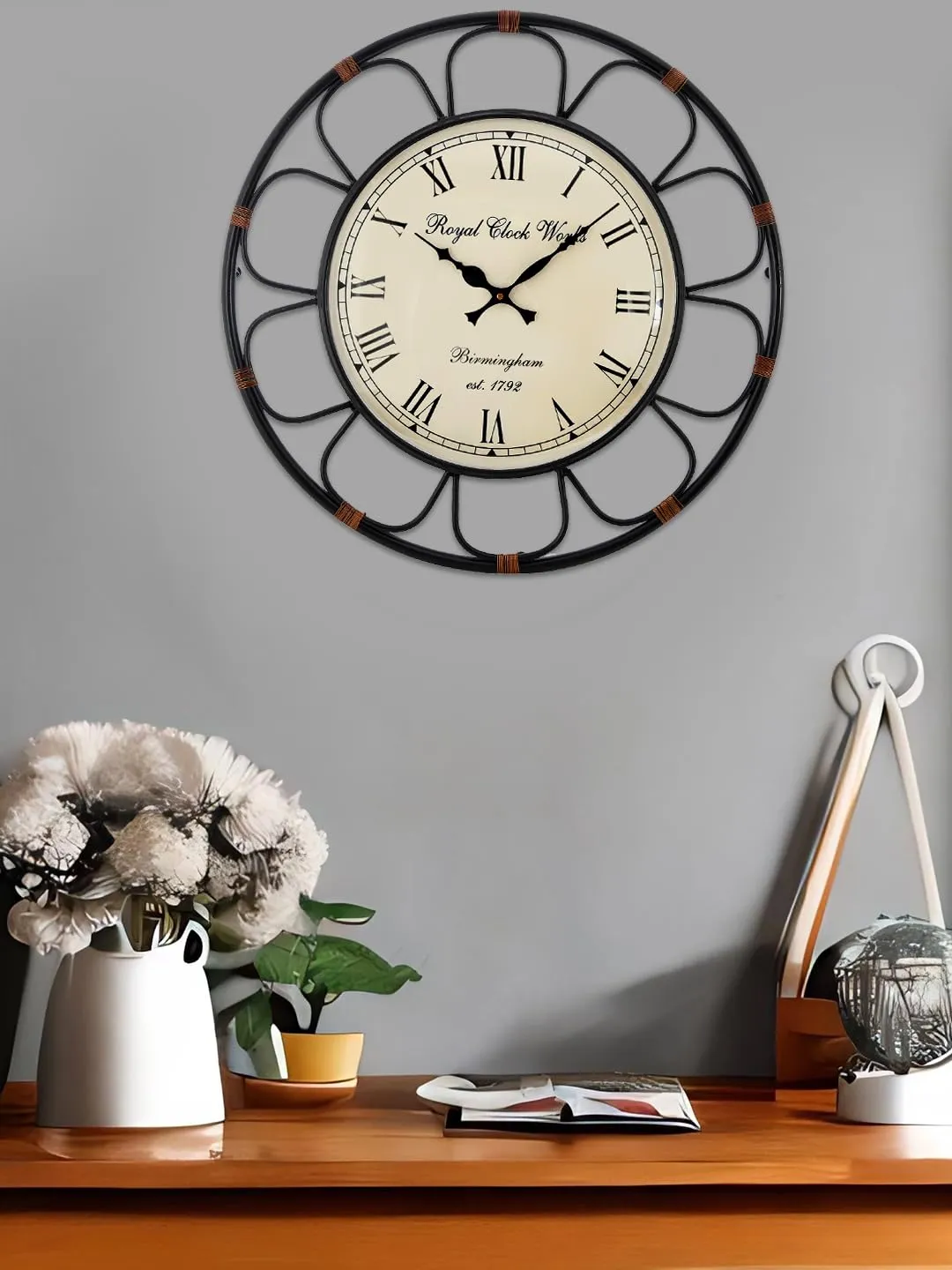 Aapno Rajasthan Large French Provincial Metal Clock