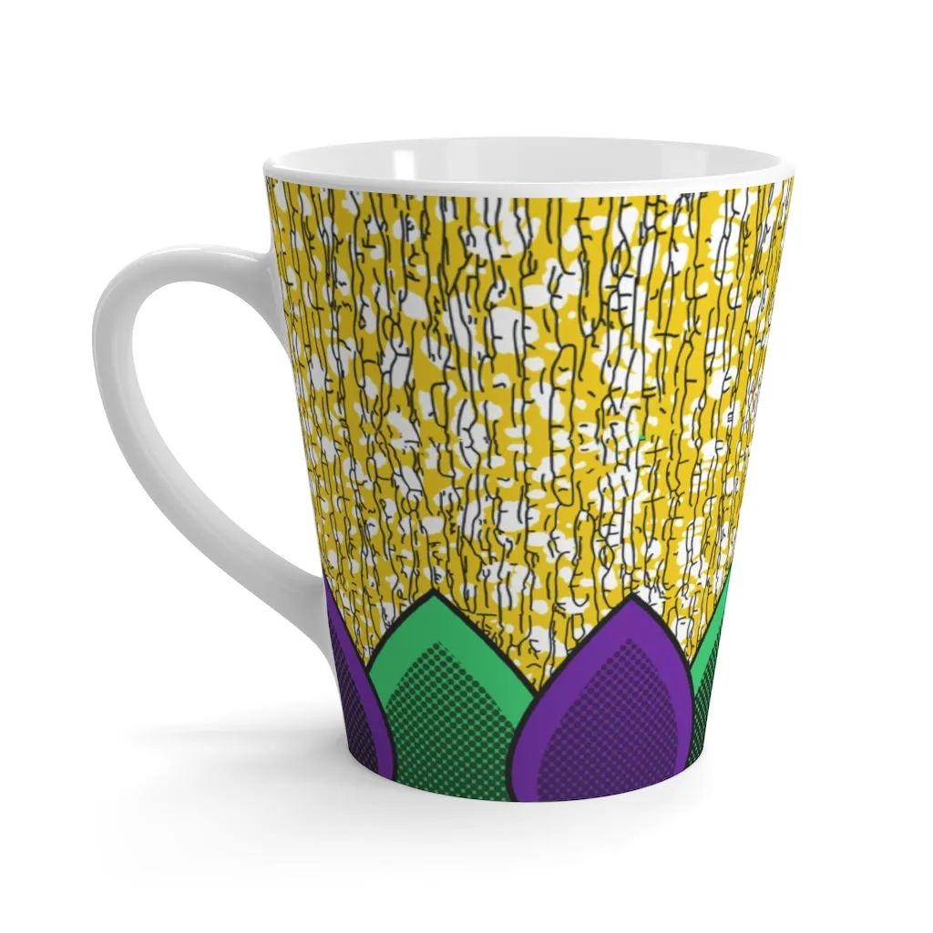 African Print Marigold Latte Mug