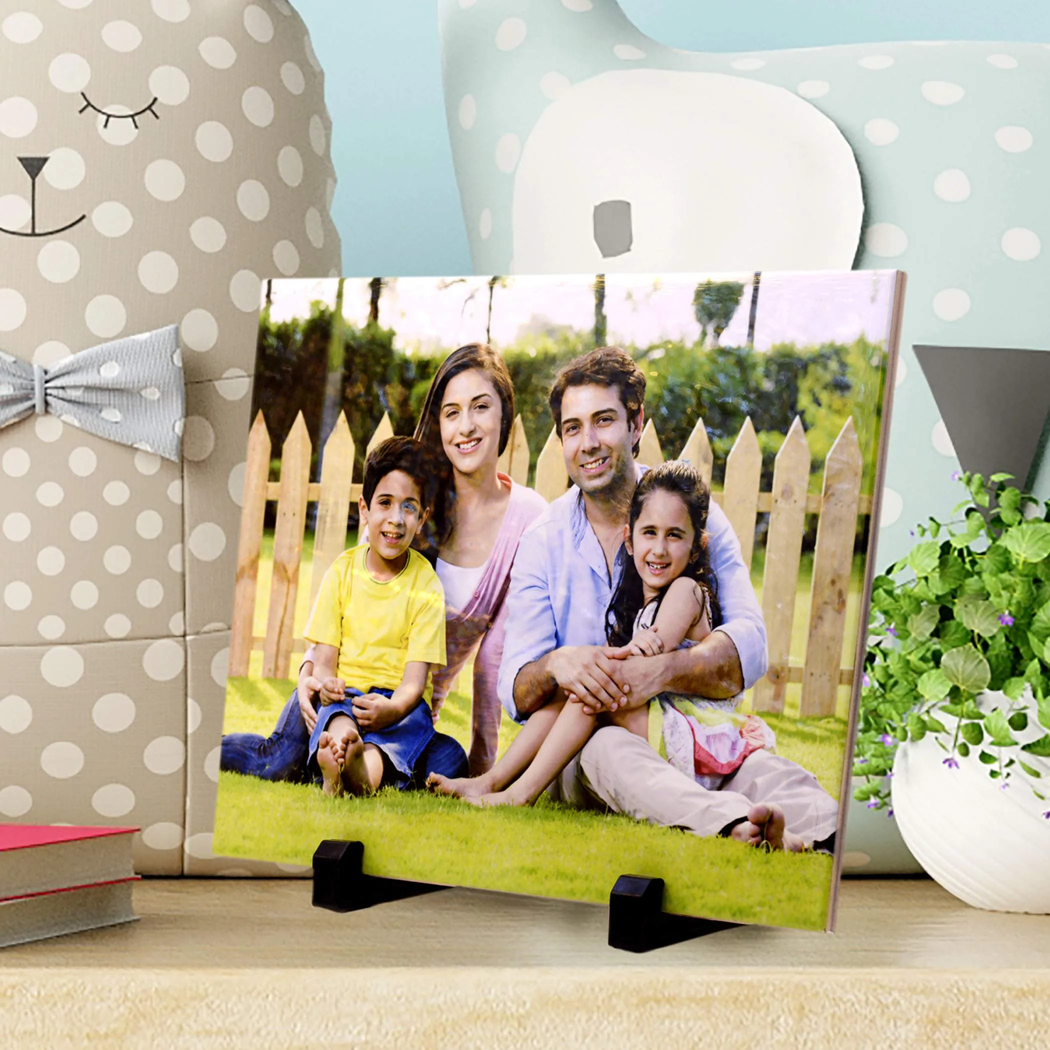 AJANTA ROYAL Personalized Tile with Your Photos (8" x 10" Inch)