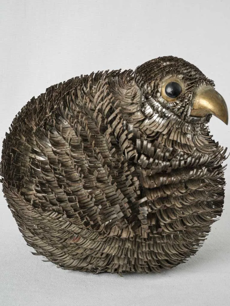 Alexander Blazquez metal bird sculpture 9"