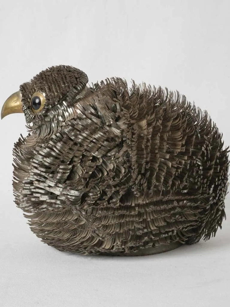 Alexander Blazquez metal bird sculpture 9"