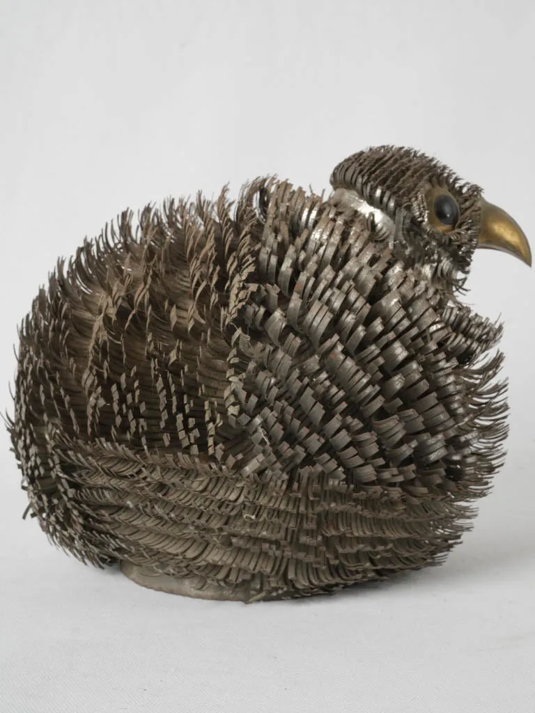 Alexander Blazquez metal bird sculpture 9"