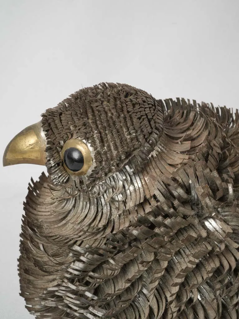 Alexander Blazquez metal bird sculpture 9"