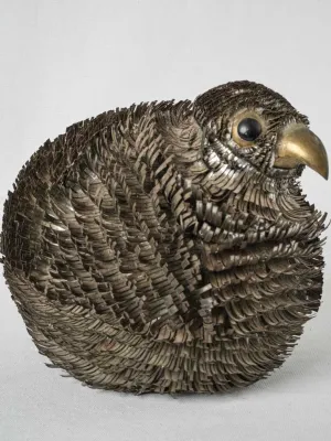 Alexander Blazquez metal bird sculpture 9"