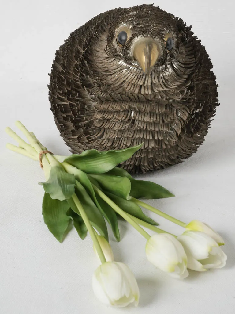 Alexander Blazquez metal bird sculpture 9"