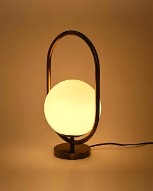 Amarilis Oval Shape Color Table Lamp with Glass Shade | 8 x 13 inches
