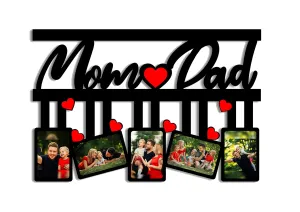 Amour Store || Personalized Couple design collage wooden photo frame for Couple , Anniversary , parents ,mom, dad ,mummy ,papa || Size 12*8Inch