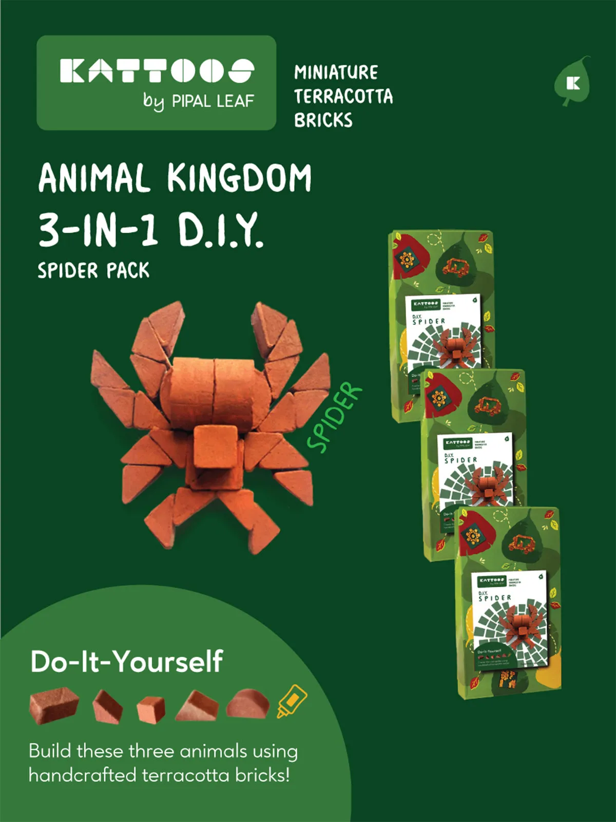 Animal Kingdom 3 In 1 D.I.Y. Spider Pack