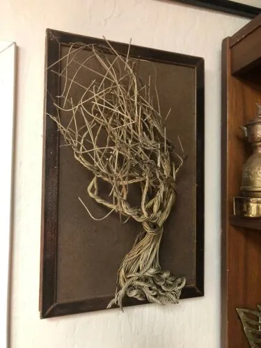 Artisan Signed Jason Handmade Wire Root Tree Art Sculpture Hanging Wall Décor