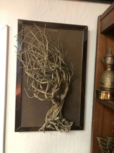 Artisan Signed Jason Handmade Wire Root Tree Art Sculpture Hanging Wall Décor