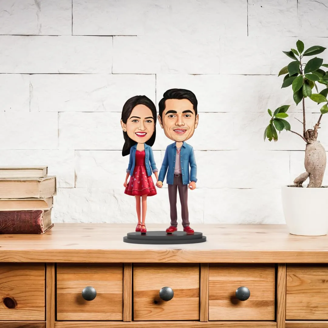 Avatar Stand Personalized Gift for Kids, Brother, Friends, Character Caricature Photo Frame Unique Design Customized Gift for Friends & Family Return Gift (Couple 5)