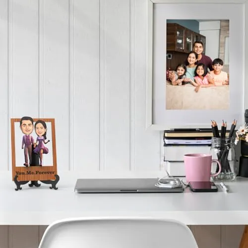 Avatar Studio Cari-Plaque Personalized Gift for Boyfriend, Girlfriend, Couples, Friends, Character Caricature Photo Frame Unique Design Customized Gift Valentines Gift (Couple 4)