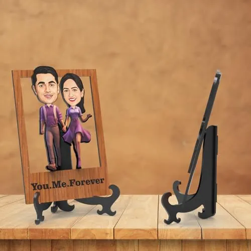Avatar Studio Cari-Plaque Personalized Gift for Boyfriend, Girlfriend, Couples, Friends, Character Caricature Photo Frame Unique Design Customized Gift Valentines Gift (Couple 4)