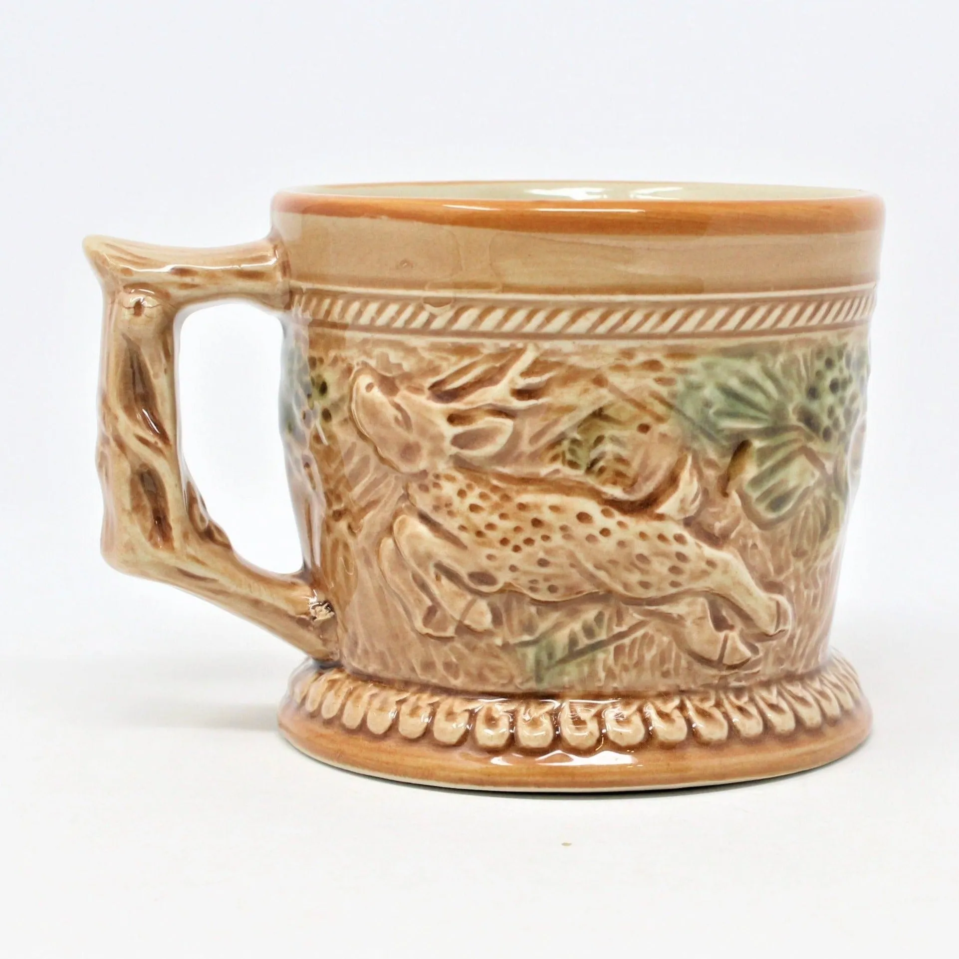 Beer Mustache Mug, German Style, Two Gentleman Drinking, Japan, Vintage, SOLD