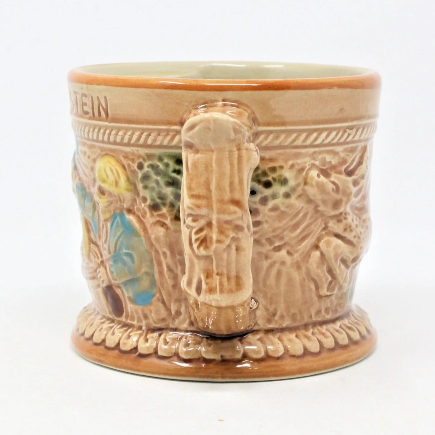 Beer Mustache Mug, German Style, Two Gentleman Drinking, Japan, Vintage, SOLD
