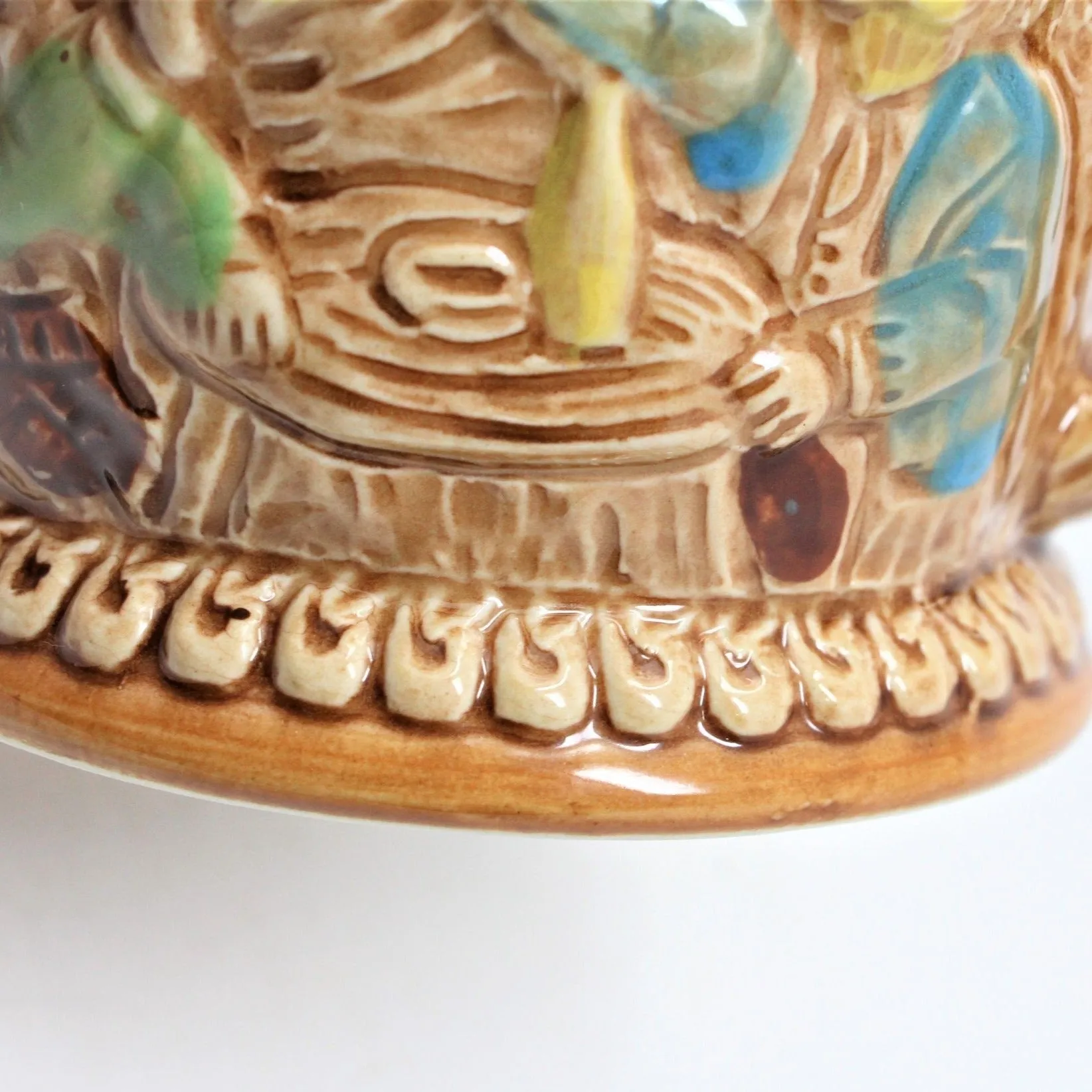 Beer Mustache Mug, German Style, Two Gentleman Drinking, Japan, Vintage, SOLD