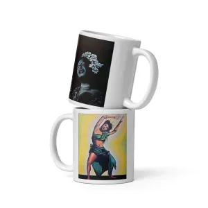 Billie's Blues/Grace Ceramic Mug / Coffee or Tea Cup / Black Art / African American Art / Jazz Art / Billie Holiday / Positive Black Images