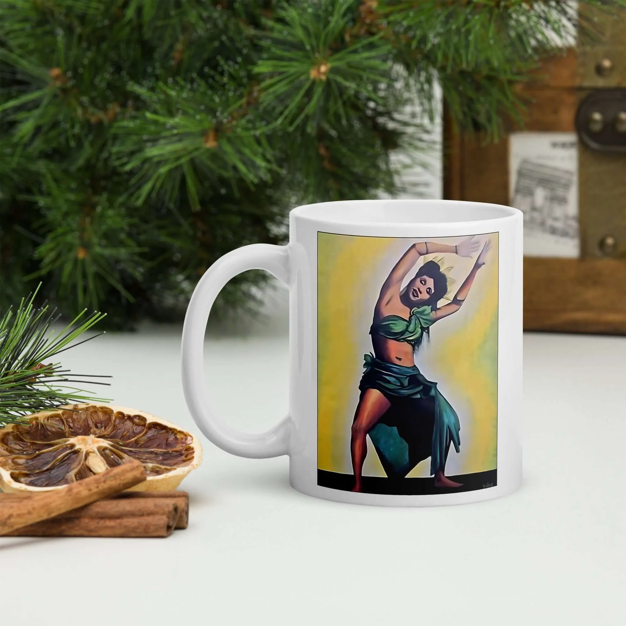 Billie's Blues/Grace Ceramic Mug / Coffee or Tea Cup / Black Art / African American Art / Jazz Art / Billie Holiday / Positive Black Images