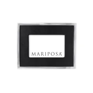 Black Leather with Metal Border 4x6 Frame