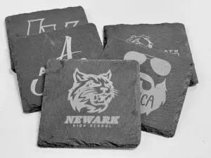 Black Slate Coasters Set of 4