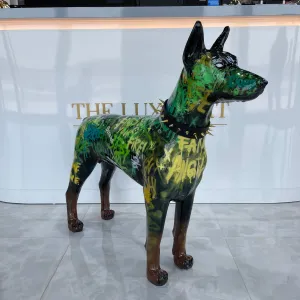 Black/Green color dog