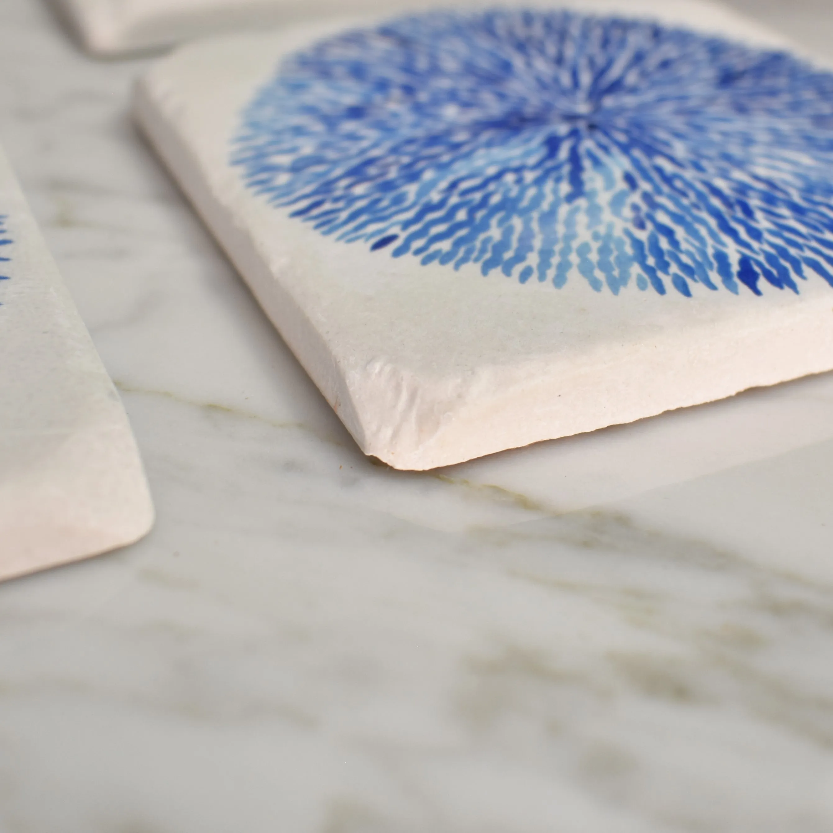 Blue Coral Coasters - Set of Four