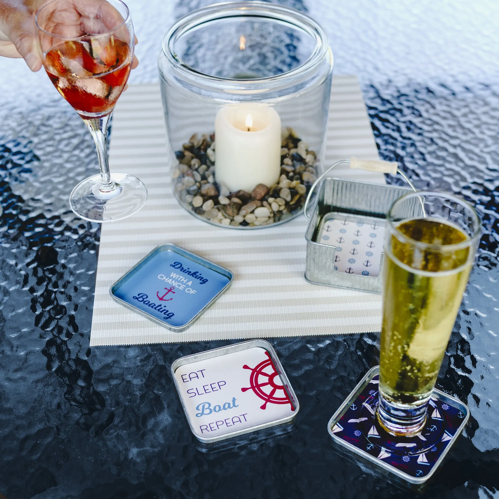 Boat 4" Coaster Set (4 Piece)