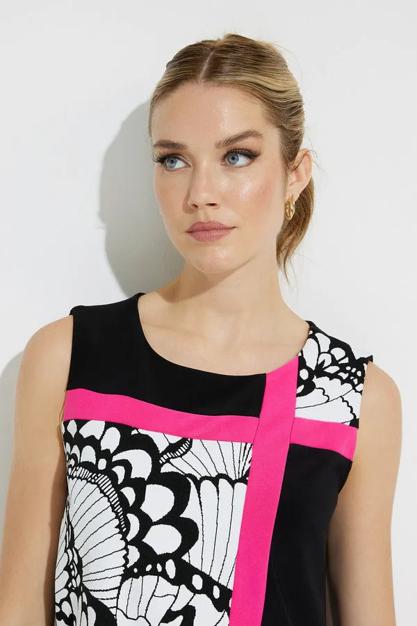 BRIDGETT BUTTERFLY PRINT SHIFT DRESS STYLE 231133 - JOSEPH RIBKOFF