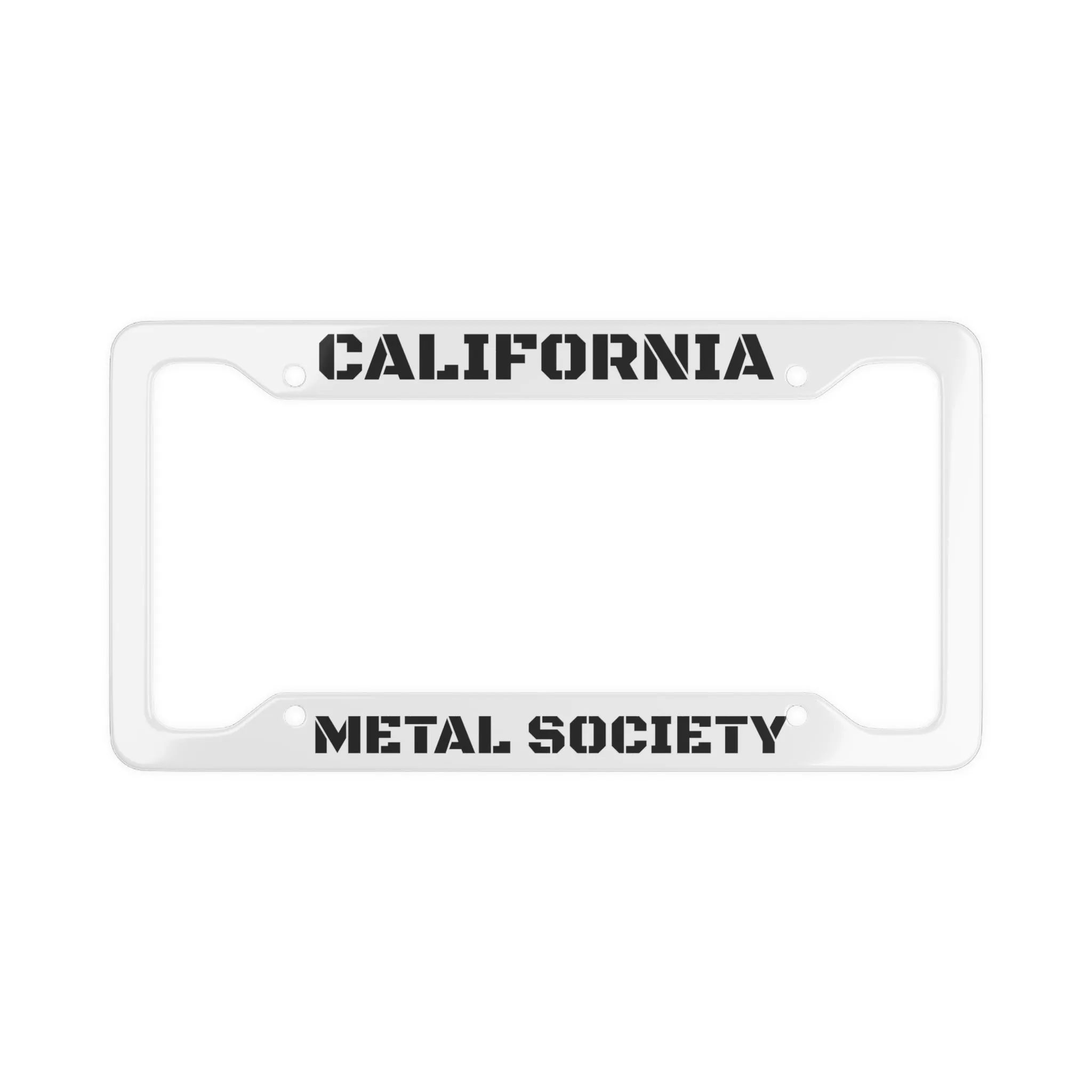 California Metal Society License Plate Frame