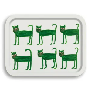 'Cat Clowder' Birchwood Tray