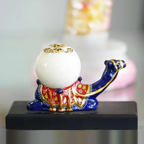 Celestial PrismHandcrafted Marble Camel Clock Timeless Elegance for Interior Decor Your Home