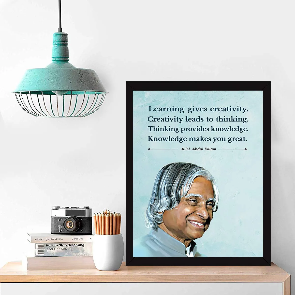 Chaka Chaundh - Abdul kalam photo frames for wall - motivational quotes frames - poster with frame - Abdul kalam poster for wall – Quotes wall frames - (14 X 11 Inches)