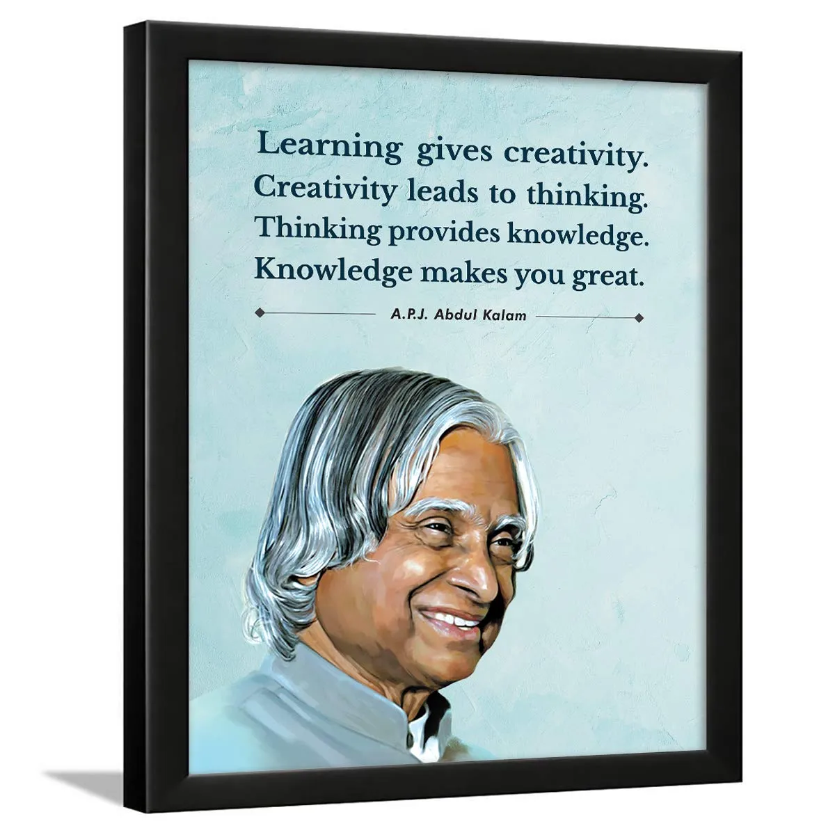 Chaka Chaundh - Abdul kalam photo frames for wall - motivational quotes frames - poster with frame - Abdul kalam poster for wall – Quotes wall frames - (14 X 11 Inches)