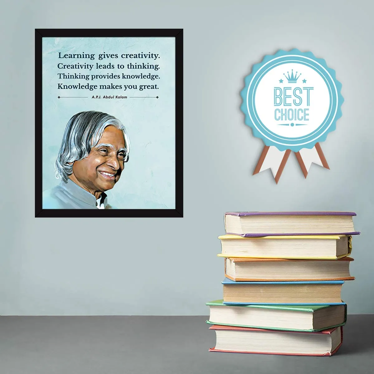 Chaka Chaundh - Abdul kalam photo frames for wall - motivational quotes frames - poster with frame - Abdul kalam poster for wall – Quotes wall frames - (14 X 11 Inches)