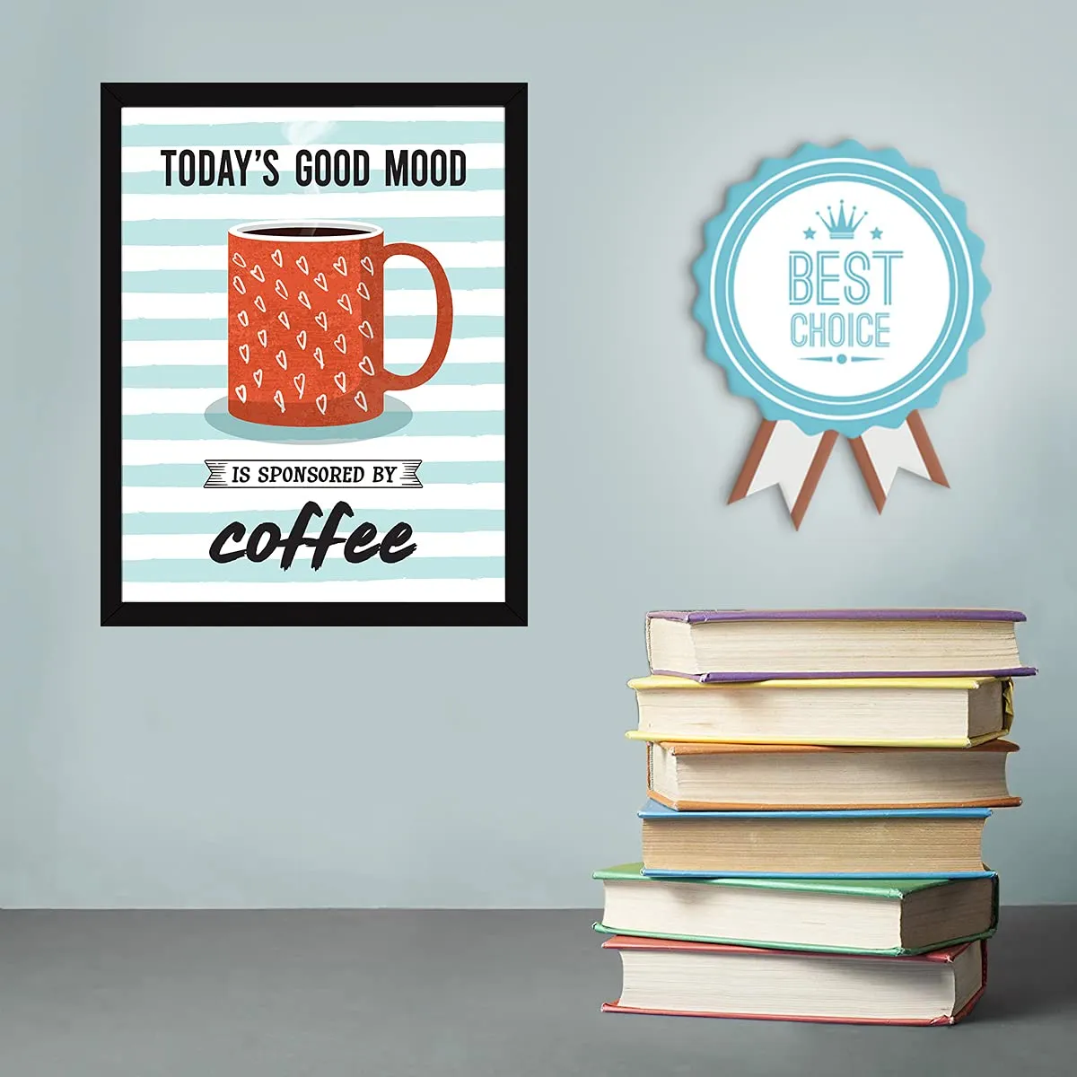 Chaka Chaundh - Coffee Quotes Wall Frames - Food Quotes Frames for Home & Cafe - Coffee Frames for Wall and Kitchen - Coffee Posters for Wall with Frame - Quotes Wall Frames for Dining Room (13.6 X 10.6 Inches)