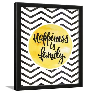 Chaka Chaundh - Family Quote Frame - Family Motivational Quote Frame - Family Quotes Photo Frames for Wall & Bedroom - Home Quotes Wall Frames - (13.6 X 10.6 Inches) (Family is Happiness- Yellow)