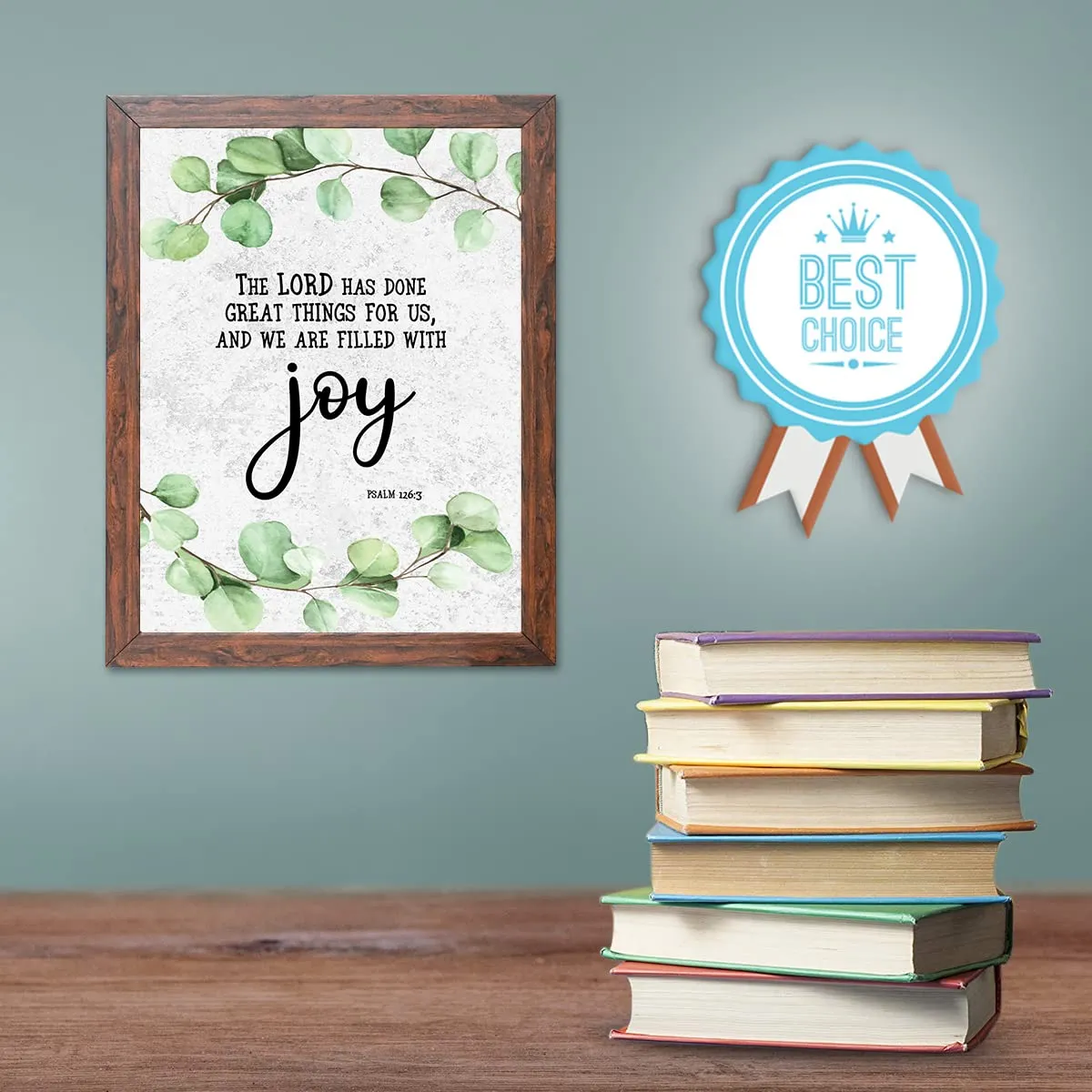 Chaka Chaundh - Jesus Quotes Wall Frames - Christmas Quotes Wall Frames - Christian Wall frames - Bible Verses Wall Decor - (14 X 11 Inches) (The LORD has - Botanical White) ,Acrylic