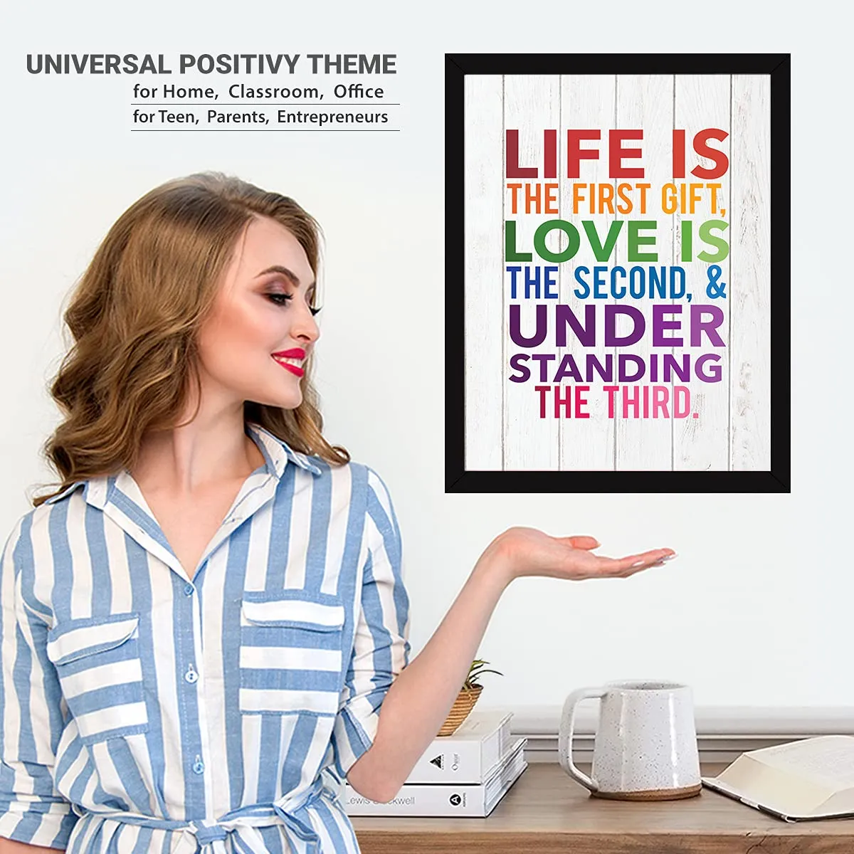 Chaka Chaundh - Love Quotes Wall Frames - Love Quotes Frame - Love Quotes Photo Frame - (13.6 X 10.6 Inches)