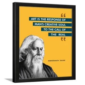 Chaka Chaundh - Rabindranath Tagore Photo Frame - motivational quotes frames - poster with frame - Rabindranath Poster – Inspirational Quotes wall framed Posters - (13.6 X 10.6 Inches)