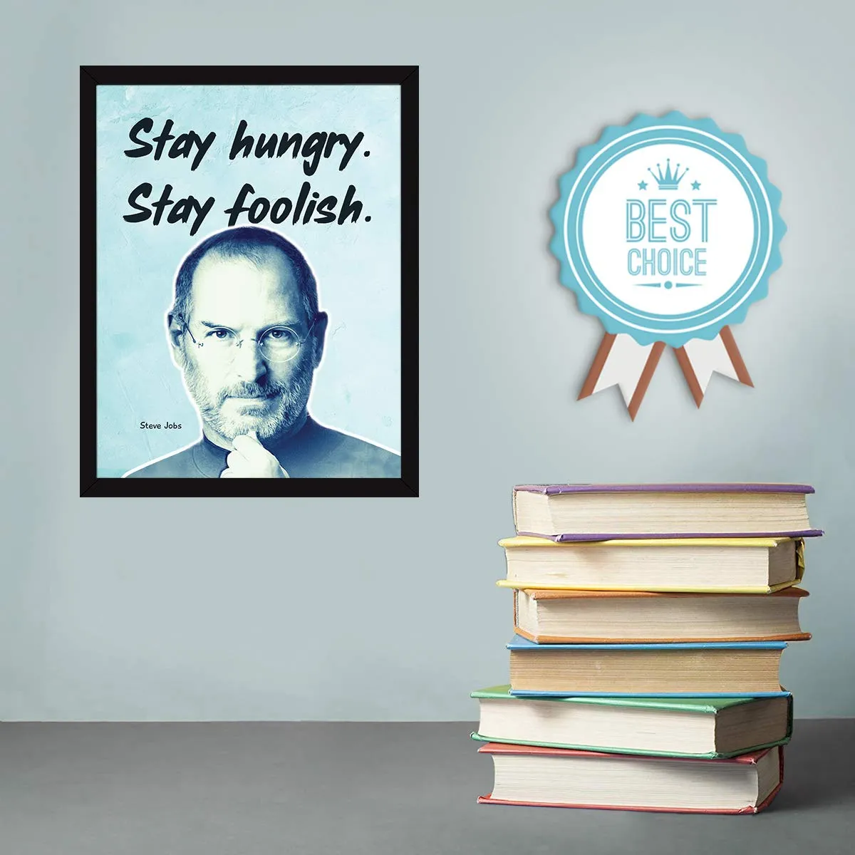Chaka Chaundh - Steve Jobs Framed Poster - motivational quotes frames - poster with frame - Steve Jobs Quotes Frames – Inspiration Quotes wall framed Posters - (13.6 X 10.6 Inches)
