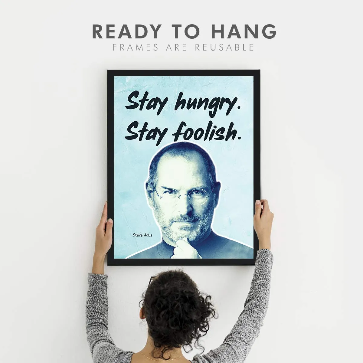 Chaka Chaundh - Steve Jobs Framed Poster - motivational quotes frames - poster with frame - Steve Jobs Quotes Frames – Inspiration Quotes wall framed Posters - (13.6 X 10.6 Inches)