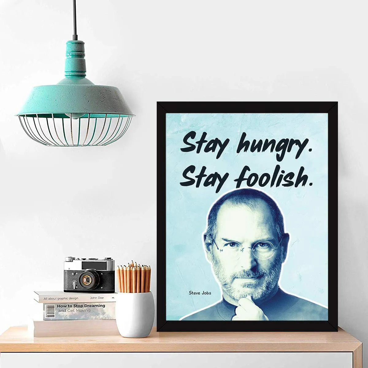 Chaka Chaundh - Steve Jobs Framed Poster - motivational quotes frames - poster with frame - Steve Jobs Quotes Frames – Inspiration Quotes wall framed Posters - (13.6 X 10.6 Inches)