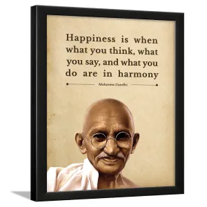 Chaka Chaundh - Suitable Mahatma Gandhi Quotes Wall Frames - Motivational Quotes Frames - Framed Posters with Frame - Photos with Quotes - (14 X 11 Inches) - Composite Wood