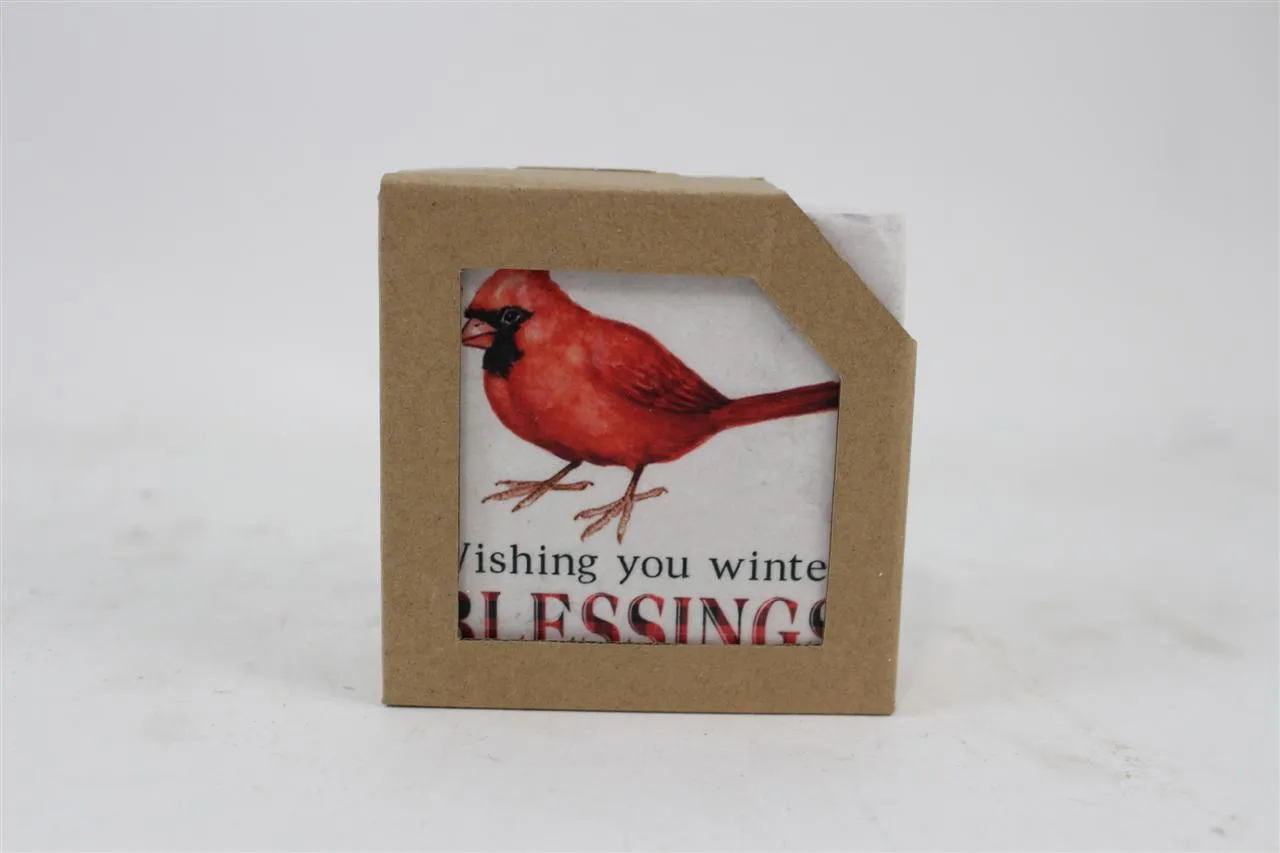 Christmas Cardinal Coasters