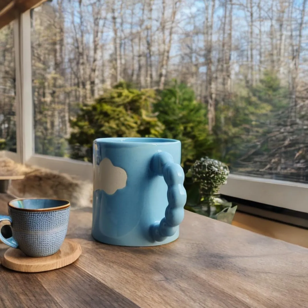 Cloud Coffee Mugs/Cups Cloud Design Best Birthday Gifts for Best Friends Ideal for Coffee/Tea/Milk/Green Tea/Cold Coffee Microwave Safe & Dishwasher Safe 300ML